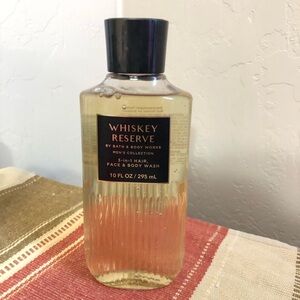 Bath & Body Works Whiskey Reserve Mens Collection 3-1 Hair Face Body Wash